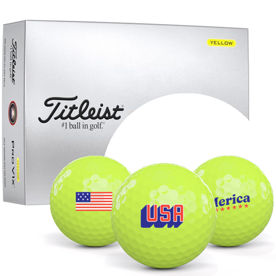 Titleist Pro V1x Yellow USA Pack 1 Icon Golf Balls