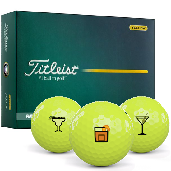 Titleist AVX Yellow Drinks Pack 1 Icon Golf Balls - 2026 Model