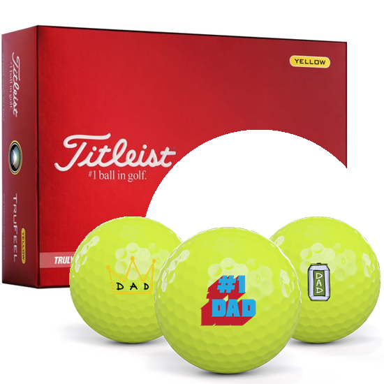 Titleist TruFeel Yellow Dad Pack 1 Icon Golf Balls - 2026 Model