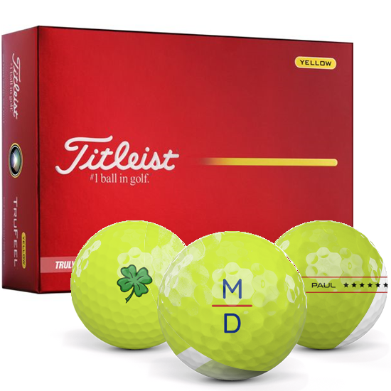 Titleist TruFeel Yellow Monogram Golf Balls - 2026 Model