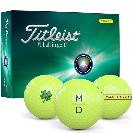 Titleist AVX Yellow Monogram Golf Balls
