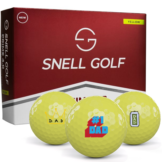 Snell Golf Prime 4.0 Yellow Dad Pack 1 Icon Golf Balls