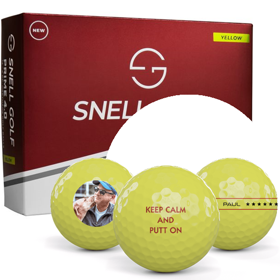 Snell Golf Prime 4.0 Yellow Personalized Golf Balls