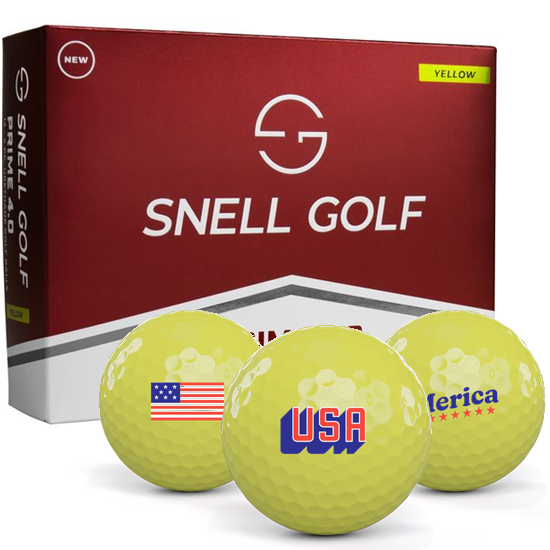 Snell Golf Prime 4.0 Yellow USA Pack 1 Icon Golf Balls