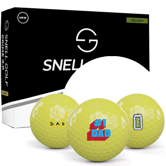 Snell Golf Prime 3.0 Yellow Dad Pack 1 Icon Golf Balls