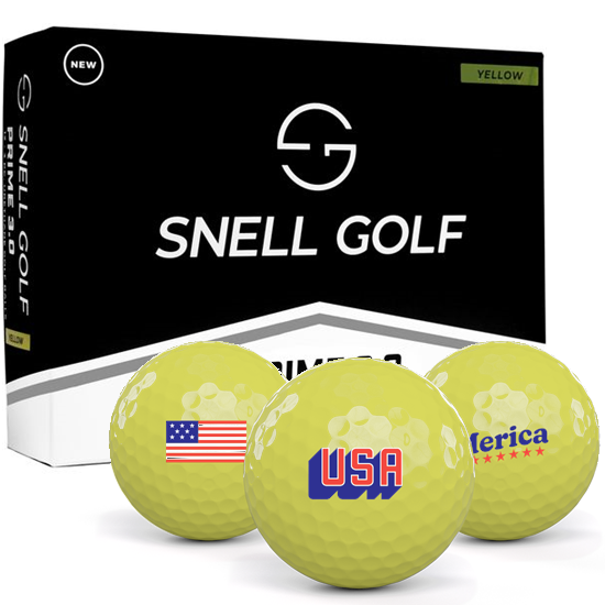 Snell Golf Prime 3.0 Yellow USA Pack 1 Icon Golf Balls