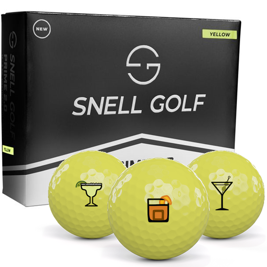 Snell Golf Prime 2.0 Yellow Drinks Pack 1 Icon Golf Balls