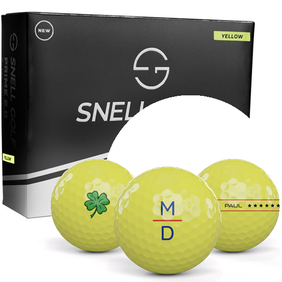 Snell Golf Prime 2.0 Yellow Monogram Golf Balls