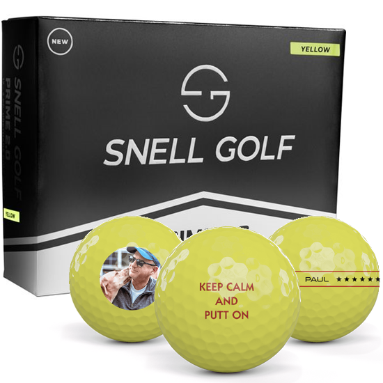 Snell Golf Prime 2.0 Yellow Personalized Golf Balls