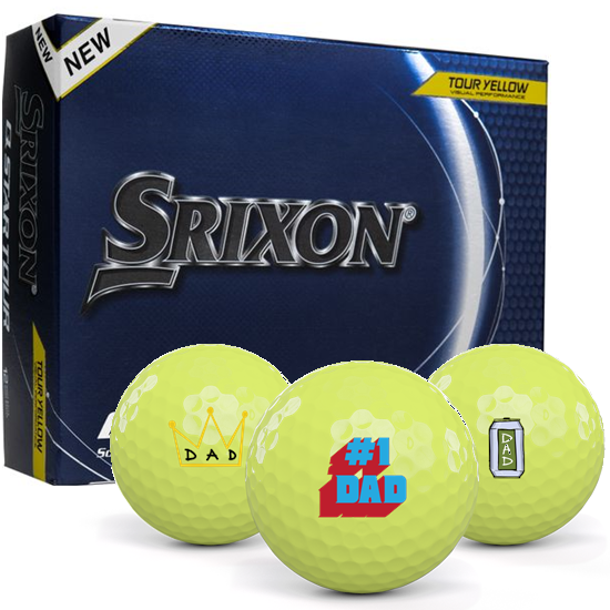 Srixon Q-Star Tour 5 Yellow Dad Pack 1 Icon Golf Balls