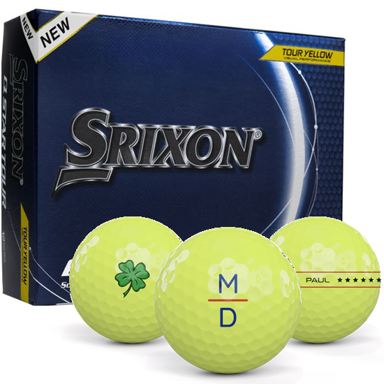 Srixon Q-Star Tour 5 Yellow Monogram Golf Balls