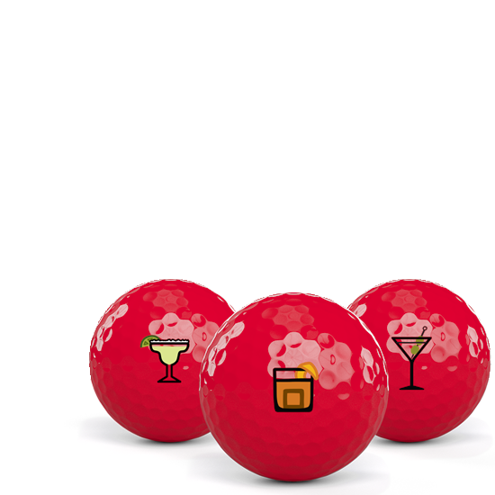 Wilson Duo Soft Red Drinks Pack 1 Icon Golf Balls