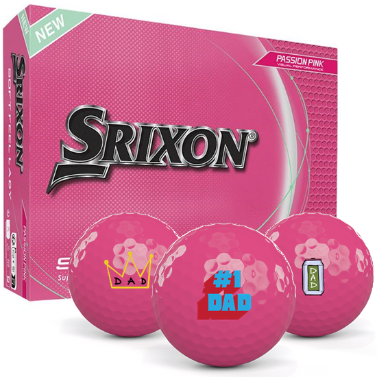 Srixon Soft Feel Lady 9 Pink Dad Pack 1 Icon Golf Balls - 2025 Model
