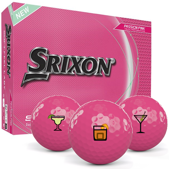 Srixon Soft Feel Lady 9 Pink Drinks Pack 1 Icon Golf Balls - 2025 Model