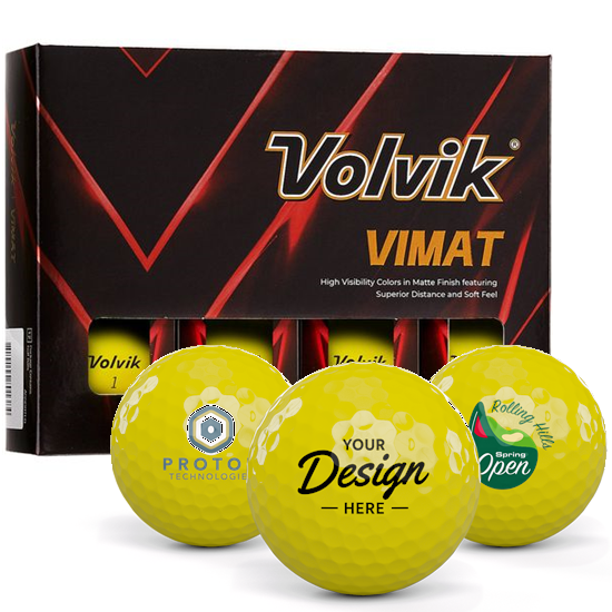 Volvik Volvik Vimat Matte Yellow 12 Dozen Custom Golf Balls - $383.88 at Golfballs.com