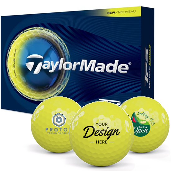 TaylorMade TP5 Yellow 12 Dozen Custom Golf Balls - 2026 Model