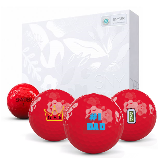 SNYDER Golf Tour Neon Red Dad Pack 1 Icon Golf Balls