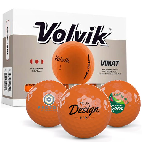 Volvik Volvik Vimat Orange 12 Dozen Custom Golf Balls - $383.88 at Golfballs.com