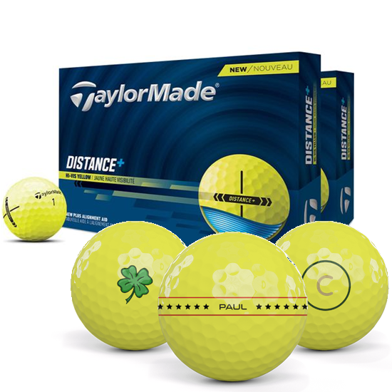 TaylorMade Distance+ Yellow Double Dozen Align XL Golf Balls