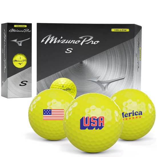 Mizuno Pro S Yellow USA Pack 1 Icon Golf Balls - 2025 Model