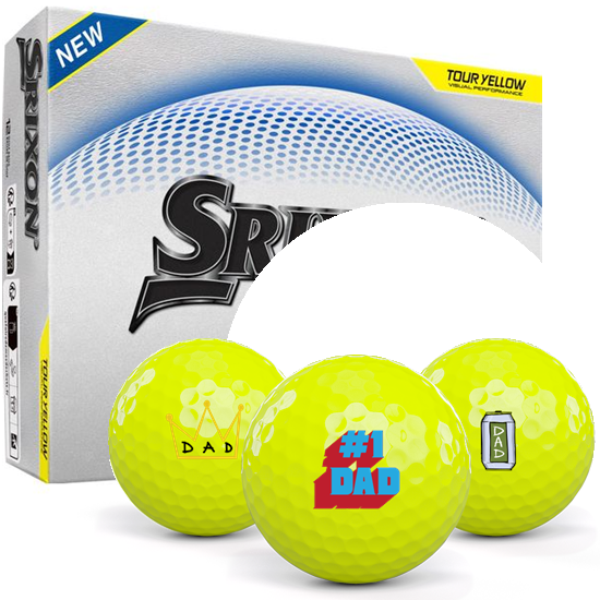 Srixon Q-Star Ultispeed Yellow Dad Pack 1 Icon Golf Balls