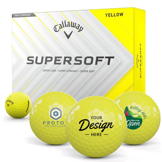 Callaway Golf Callaway Golf Supersoft Yellow 12 Dozen Custom Golf Balls - $431.88 at Golfballs.com