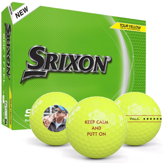 Srixon Soft Feel 14 Yellow Personalized Golf Balls - 2025 Model