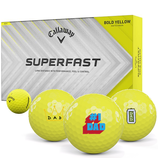 Callaway Golf Superfast Bold Yellow Dad Pack 1 Icon Golf Balls - 15 Pack