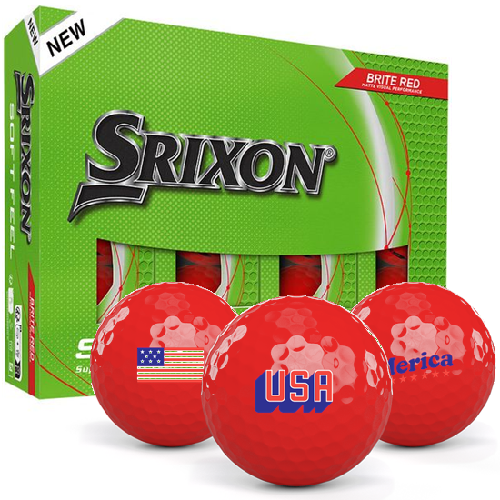 Srixon Soft Feel 14 Brite Red USA Pack 1 Icon Golf Balls