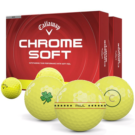 Callaway Golf Chrome Soft Yellow Align XL Golf Balls - Double Dozen
