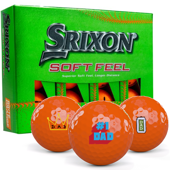 Srixon Soft Feel 13 Brite Orange Dad Pack 1 Icon Golf Balls