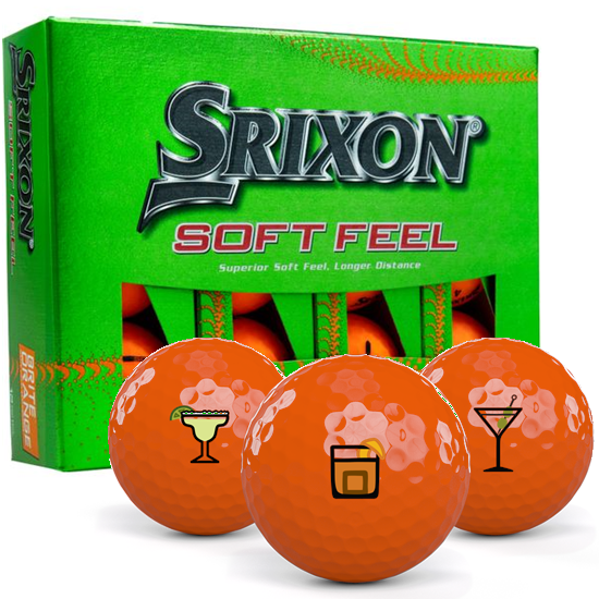 Srixon Soft Feel 13 Brite Orange Drinks Pack 1 Icon Golf Balls