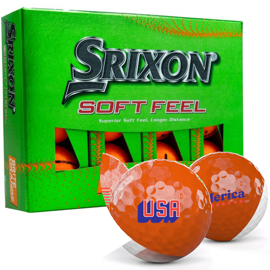 Srixon Soft Feel 13 Brite Orange USA Pack 1 Icon Golf Balls