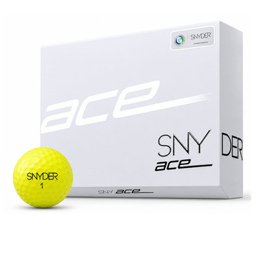 SNYDER Golf Ace Neon Yellow Monogram Golf Balls - 2025 Model