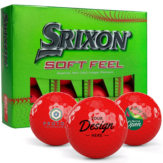 Srixon Srixon Soft Feel 13 Brite Red 12 Dozen Custom Golf Balls - $347.88 at Golfballs.com