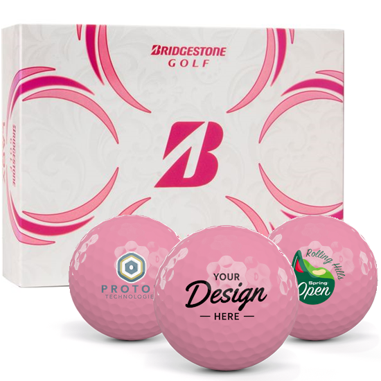 Bridgestone Bridgestone Lady Precept Pink 12 Dozen Custom Golf Balls - $407.88 at Golfballs.com
