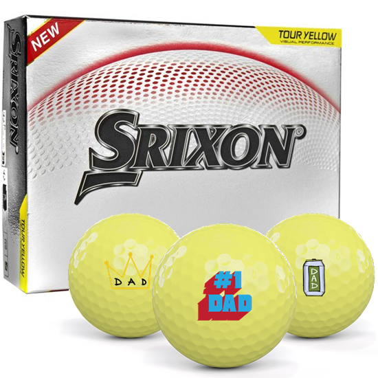 Srixon Z-Star XV 9 Yellow Dad Pack 1 Icon Golf Balls