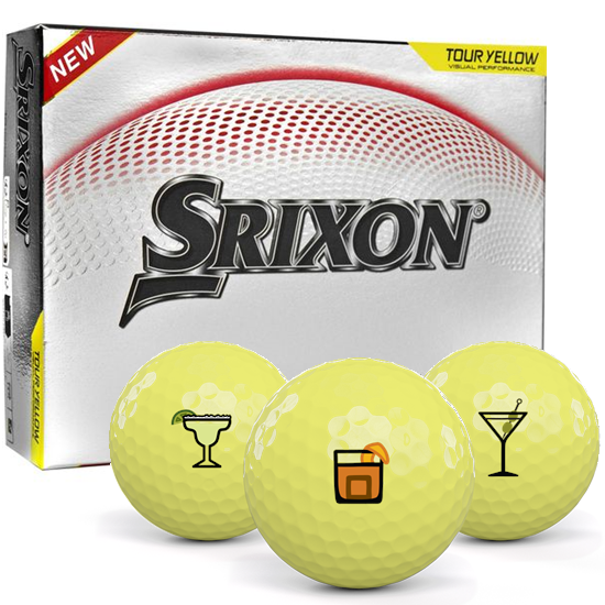 Srixon Z-Star XV 9 Yellow Drinks Pack 1 Icon Golf Balls