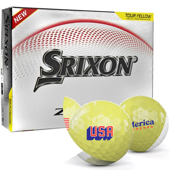 Srixon Z-Star XV 9 Yellow USA Pack 1 Icon Golf Balls