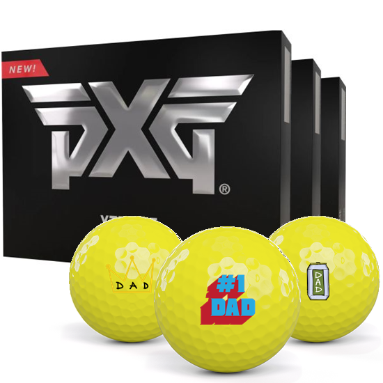 PXG Xtreme Tour Yellow Dad Pack 1 Icon Golf Balls - Buy 2 DZ Get 1 DZ Free