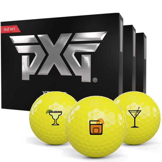 PXG Xtreme Tour Yellow Drinks Pack 1 Icon Golf Balls - Buy 2 DZ Get 1 DZ Free