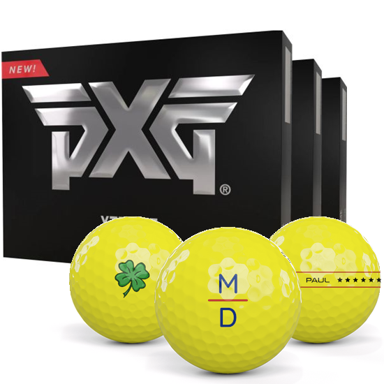 PXG Xtreme Tour Yellow Monogram Golf Balls - Buy 2 DZ Get 1 DZ Free