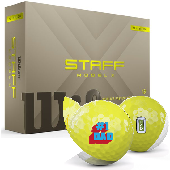 Wilson Staff Model X Yellow Dad Pack 1 Icon Golf Balls - 2026 Model