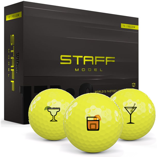 Wilson Staff Model Yellow Drinks Pack 1 Icon Golf Balls