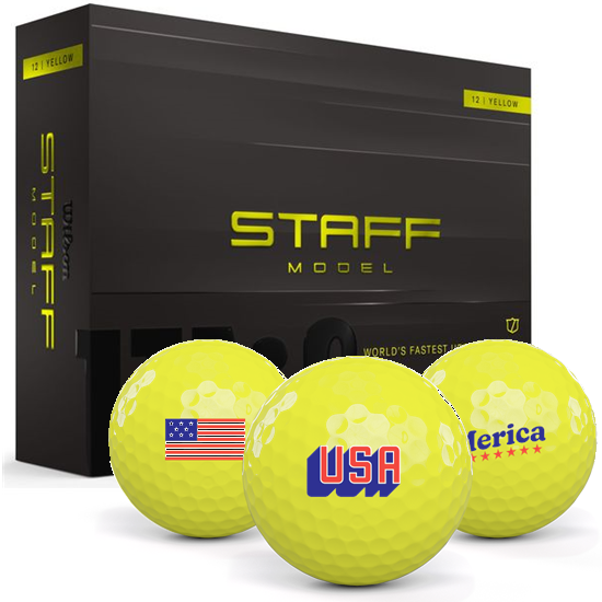 Wilson Staff Model Yellow USA Pack 1 Icon Golf Balls