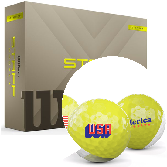 Wilson Staff Model X Yellow USA Pack 1 Icon Golf Balls - 2026 Model
