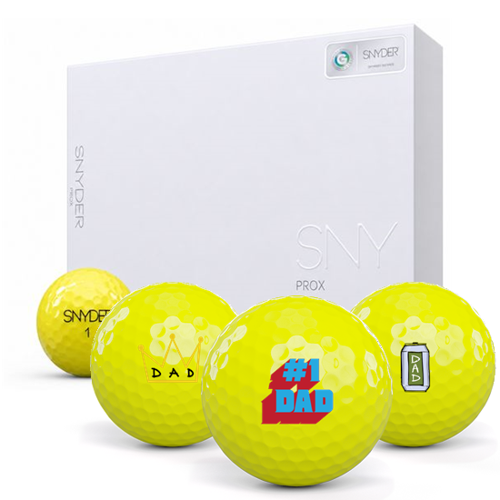 SNYDER Golf Pro X Neon Yellow Dad Pack 1 Icon Golf Balls