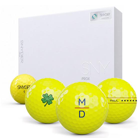 SNYDER Golf Pro X Neon Yellow Monogram Golf Balls