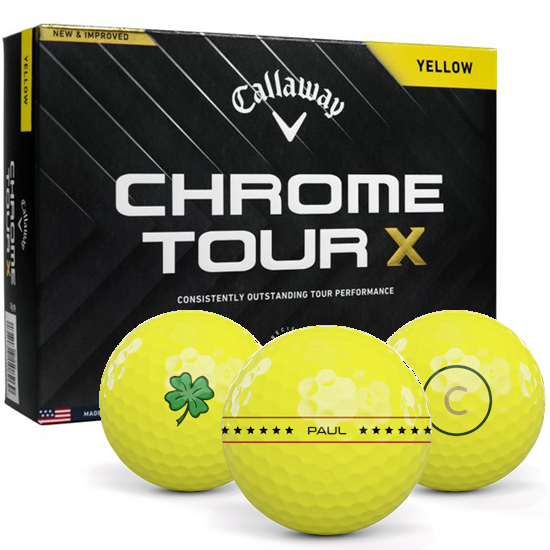 Callaway Golf 2024 Chrome Tour X Yellow Align XL Golf Balls