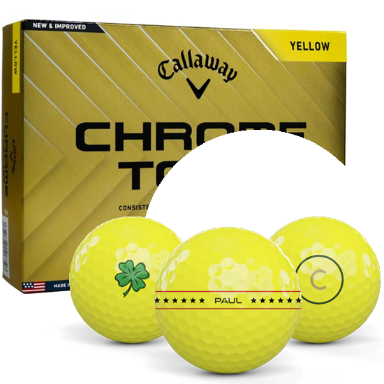 Callaway Golf 2024 Chrome Tour Yellow Align XL Golf Balls